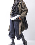 【RUNDHOLZ】 DENIM GLOSS WIDE SARRUEL PANTS 206_INDIGO BLACK GLOSS