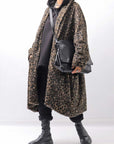 【RUNDHOLZ】 OVERSIZED ECO-FUR SHORT HAIR LEOPARD COAT_LEO JACQUARD