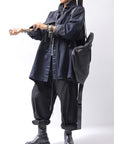 【RUNDHOLZ】 DENIM GLOSS OVER SIZED SHIRT 203_INDIGO BLACK GLOSS