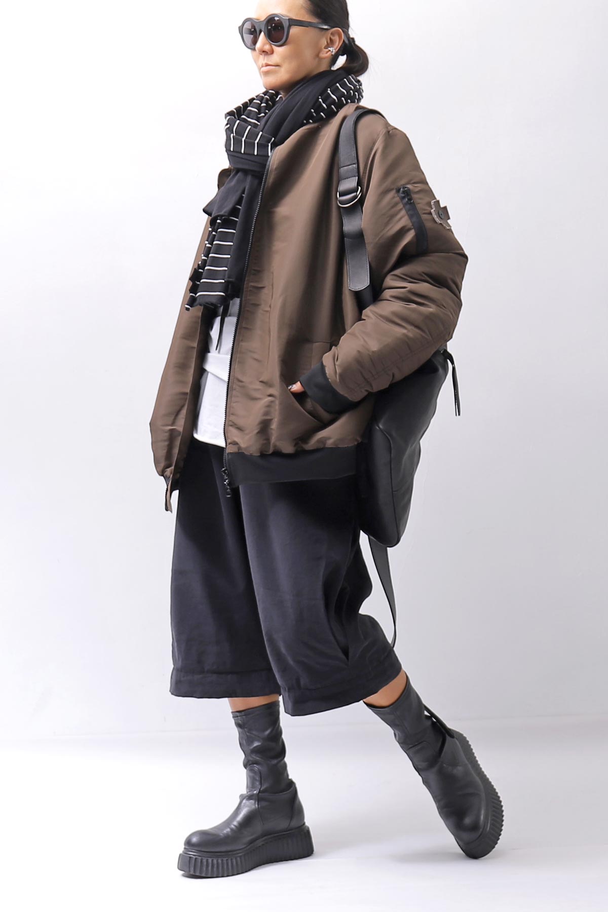 【PLÜ】 LIGHT BOMBER JACKET PL14_CHOCOLATE
