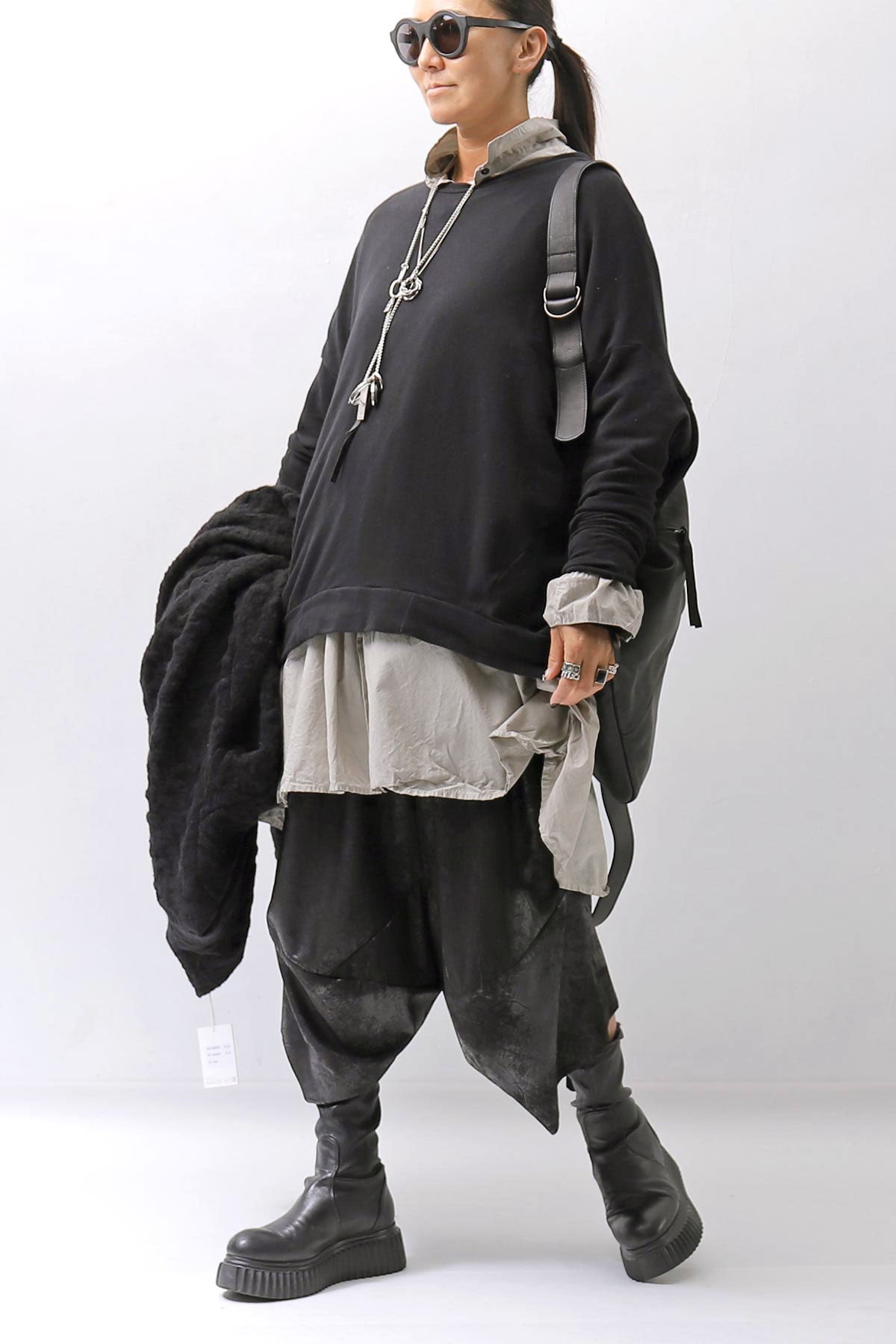 【RUNDHOLZ】 UNISEX OVERSIZE BACK TUCK SHIRT_SAND CLOUD