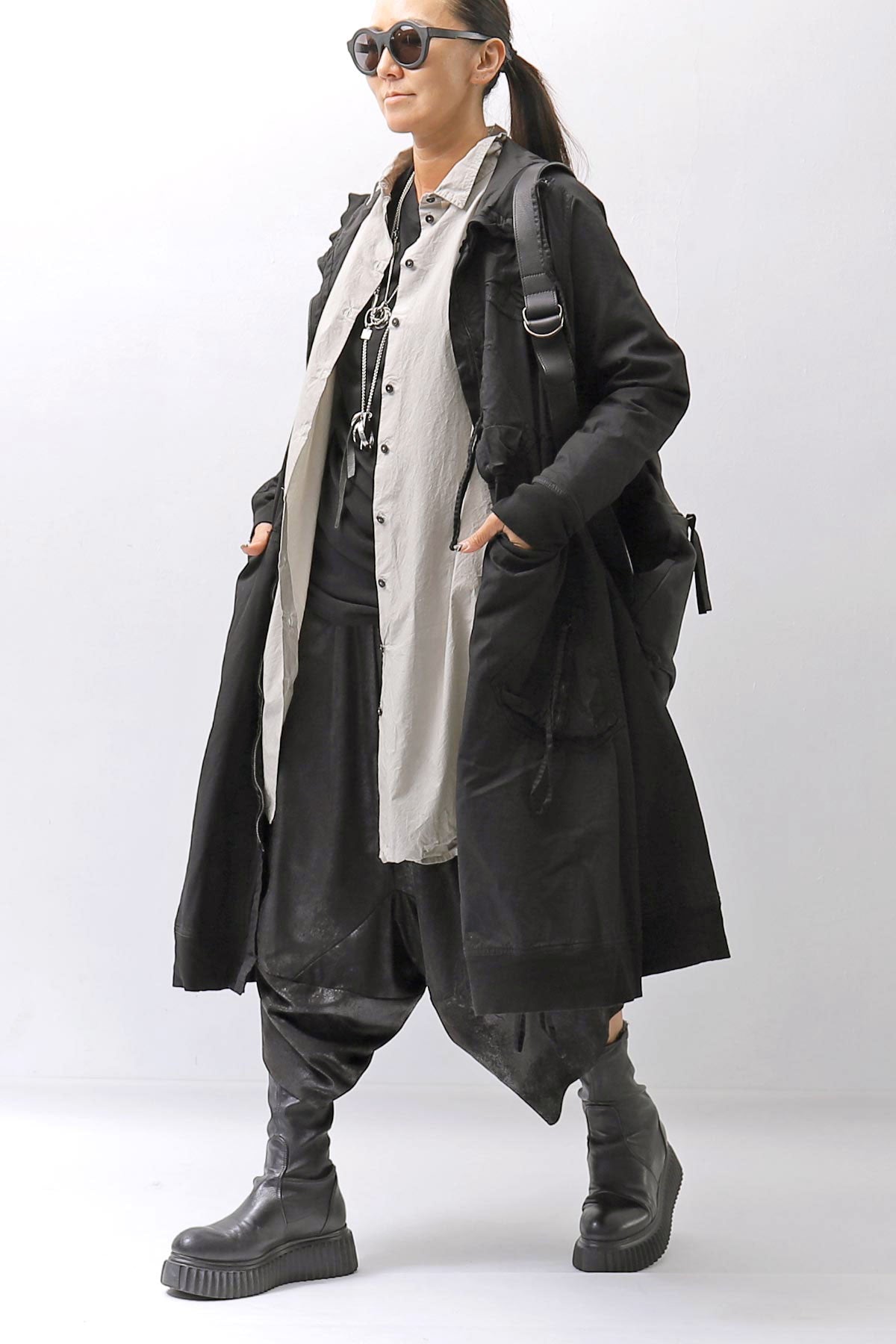 【RUNDHOLZ】 UNISEX OVERSIZE BACK TUCK SHIRT_SAND CLOUD