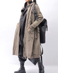 【RUNDHOLZ】 UNISEX ZIPED POCKETS＆HOOD LONG COAT 260 1208_DUNE