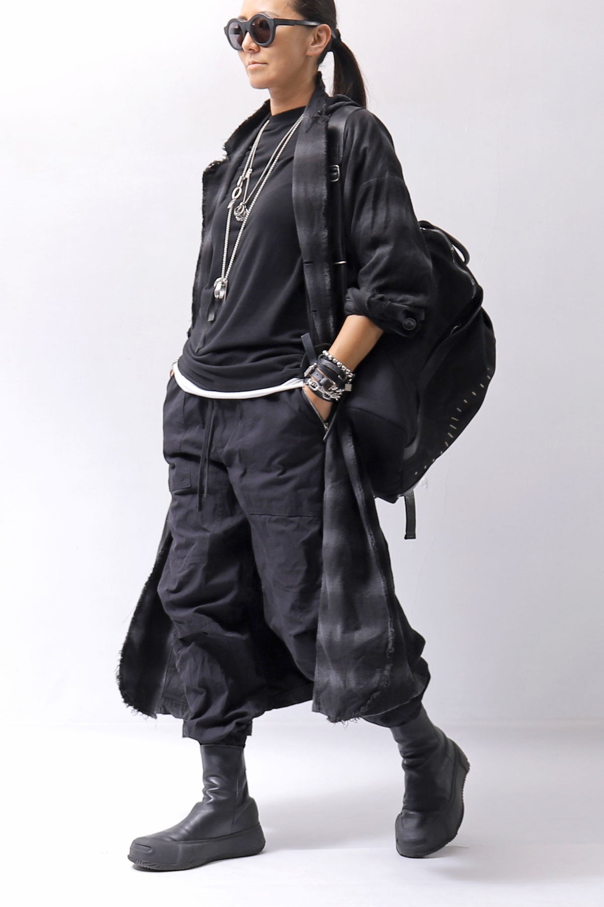 【bajra】 UNISEX COTTON EASY PANTS 159QP01_BLACK