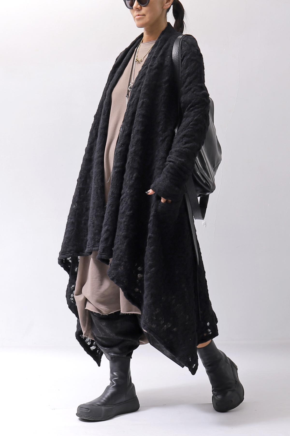 【bajra】 OVERSIZED BACK DRAPE DRESS 159QK01_TAUPE