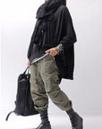 【RUNDHOLZ】 UNISEX TWIST COTTON BACK LAYERED ASYMMETRY TOP 256 0531_BLACK
