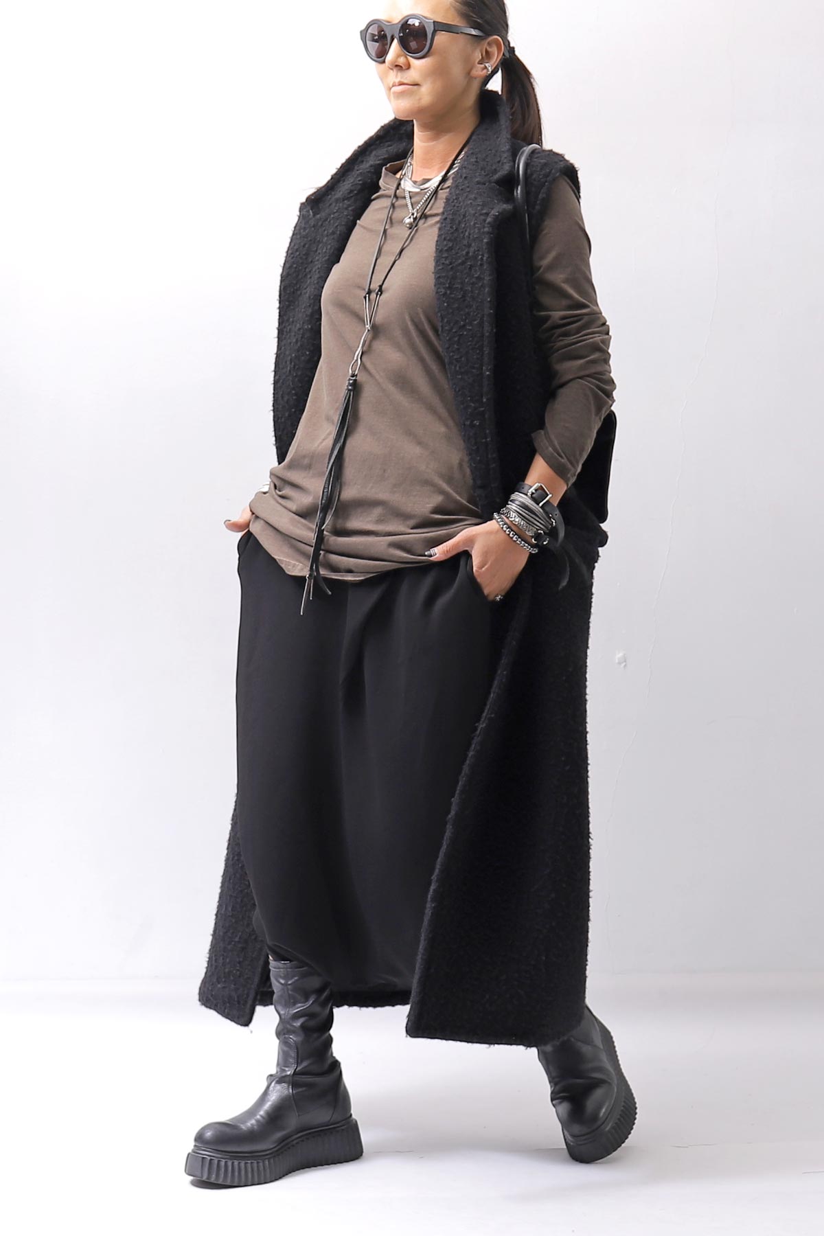 【Primordial is Primitive】 UNISEX BOX PANTS 905CD_BLACK