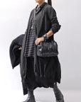 【RUNDHOLZ】 UNISEX COTTON RIB SHIRT CARDIGAN 253 0933_BLACK