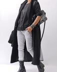 【thom/krom】 UNISEX SKINNY STRETCH DENIM PANTS WT79_BLEACH GREY(LIGHT GREY)