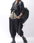 【studio b3】 UNISEX EMBOSSED MOROCCAN PANTS RBB1945_BLACK