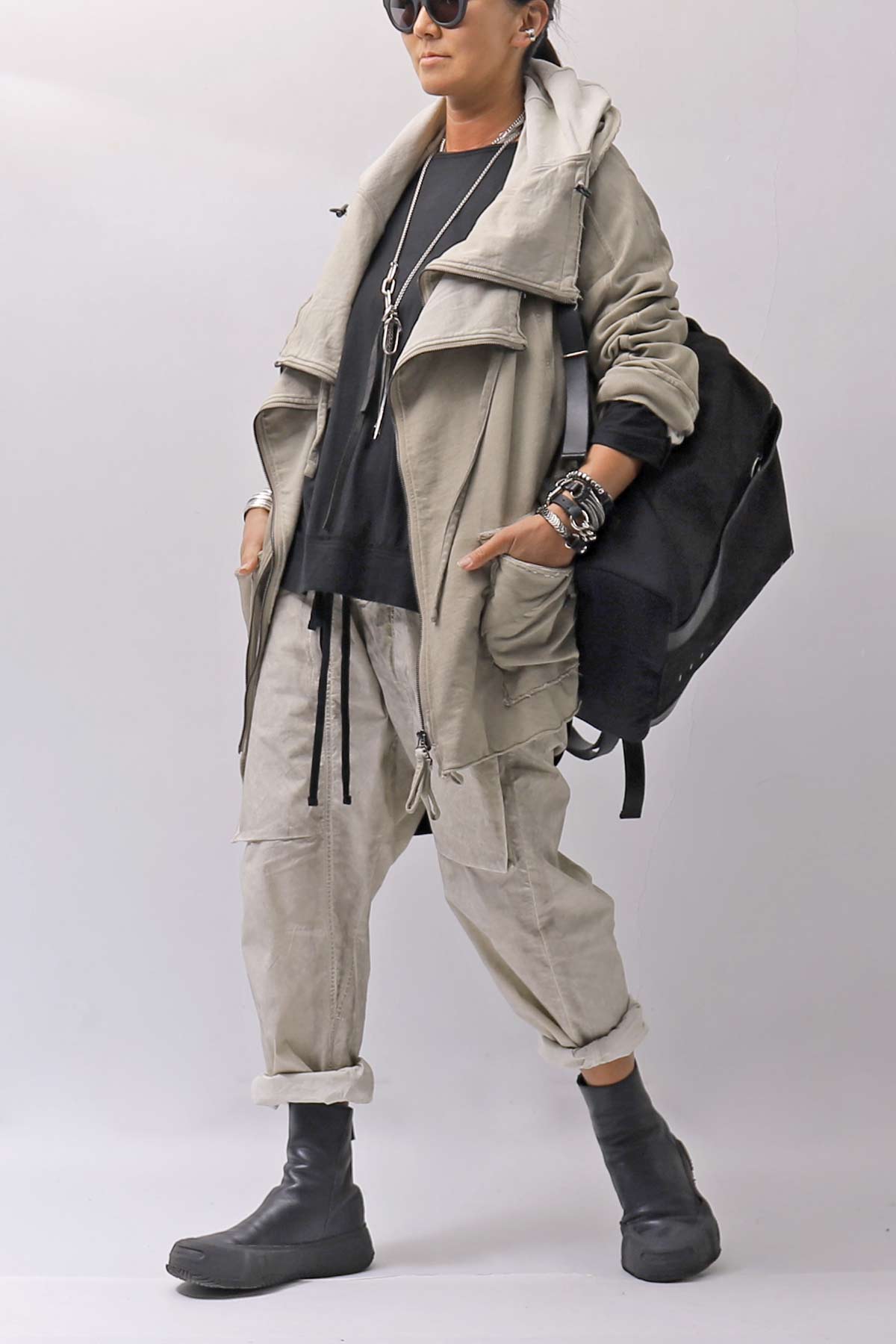 【thom/krom】 UNISEX EASY COTTON PANTS MP34_VEGETAL STONE
