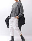 【RUNDHOLZ】 OVERSIZED GRUNGE SILK KNIT_SEAWEED