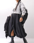 【RUNDHOLZ】 BALLOON OPEN SHIRT DRESS _BLACK