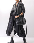 【RUNDHOLZ】 BALLOON OPEN SHIRT DRESS _BLACK