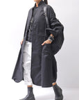 【bajra】 UNISEX TWILLED COTTON BACK DRAPE CARDIGAN COAT 160QB01LG_BLACK