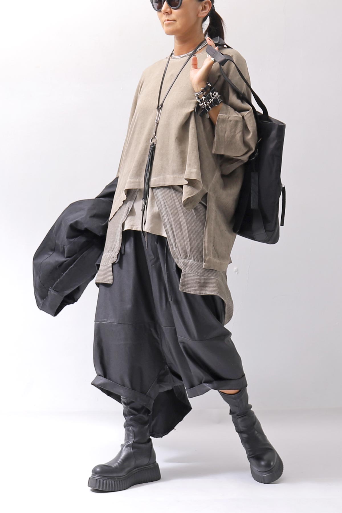 【studio b3】 MULTIWAY TOP&amp;SLEEVELESS TOP SET NB2156_SAND OLD DYE