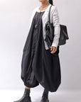 【studio b3】 UNSEX COATED LINEN＆BAMBOO BOX SARROUEL PANTS NB2123_WHITE