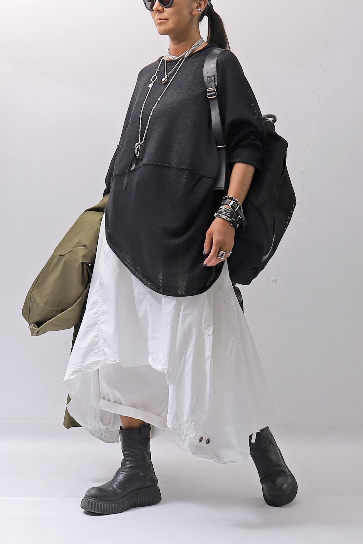 【RUNDHOLZ】MULTIWAY COTTON DRESS _SEAFOAM FOG