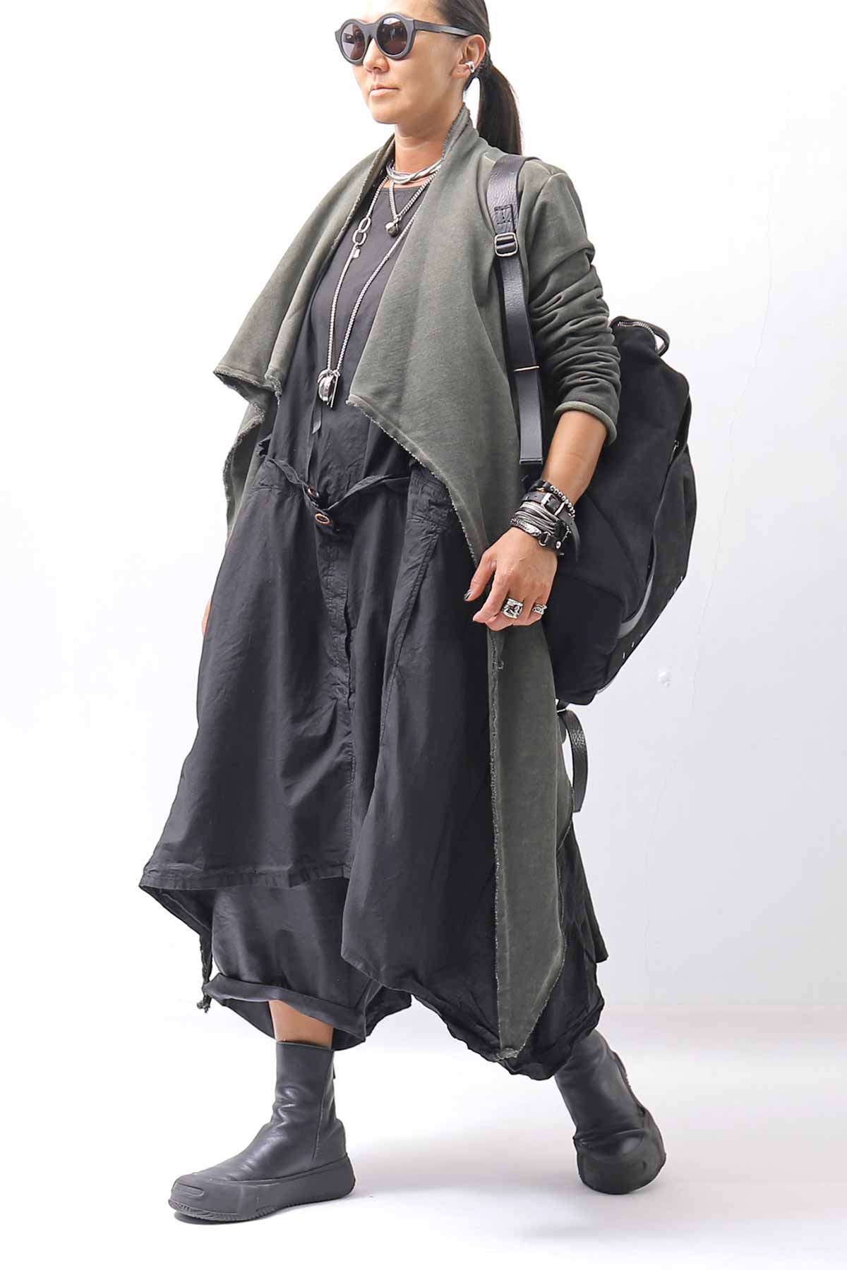 【RUNDHOLZ】MULTIWAY COTTON DRESS _BLACK GLOSS