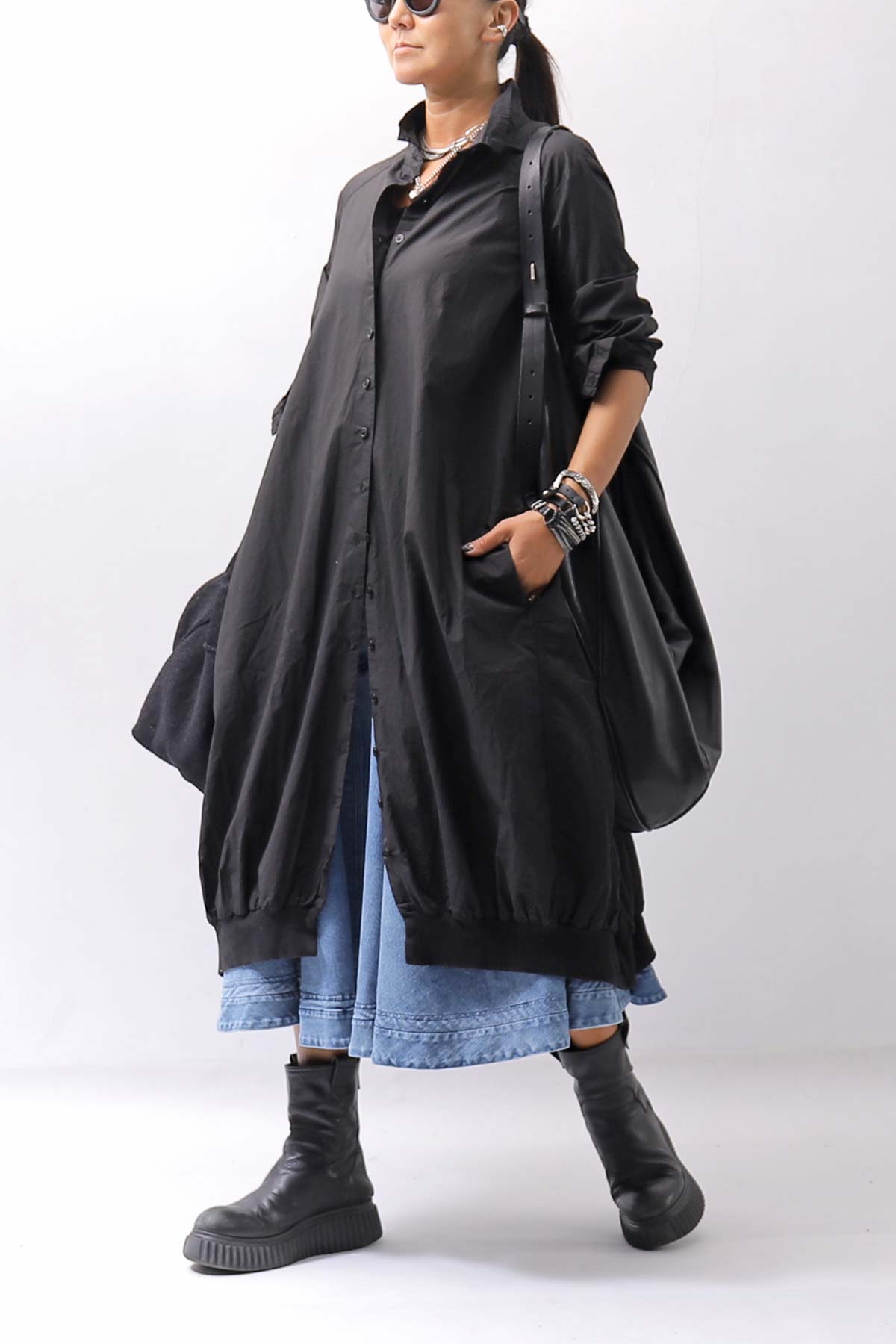 【RUNDHOLZ】 BIG POCKETS DENIM SKIRT _INDIGO STONEWASH