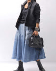 【RUNDHOLZ】 BIG POCKETS DENIM SKIRT _INDIGO STONEWASH