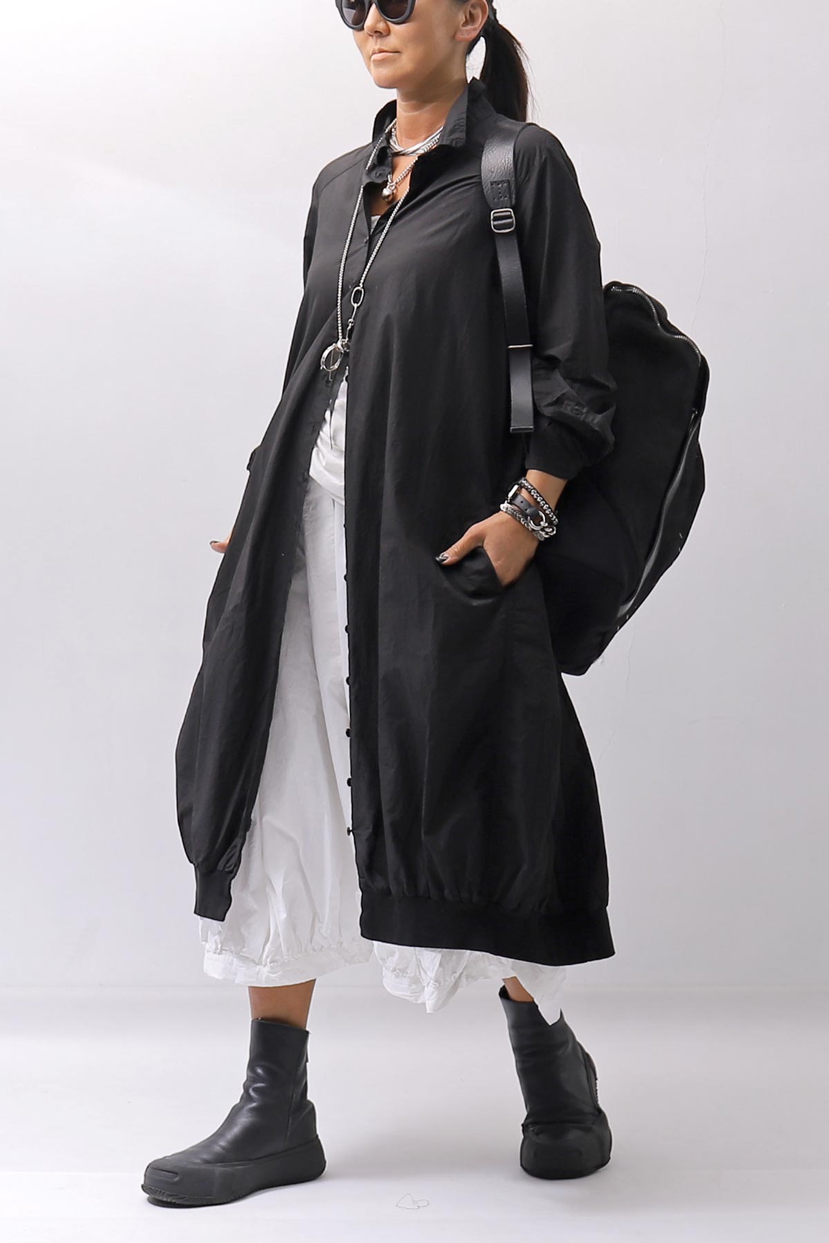 【RUNDHOLZ】 UNISEX BACK FLAP BALOON SARROUEL PANTS _SEAFOAM FOG