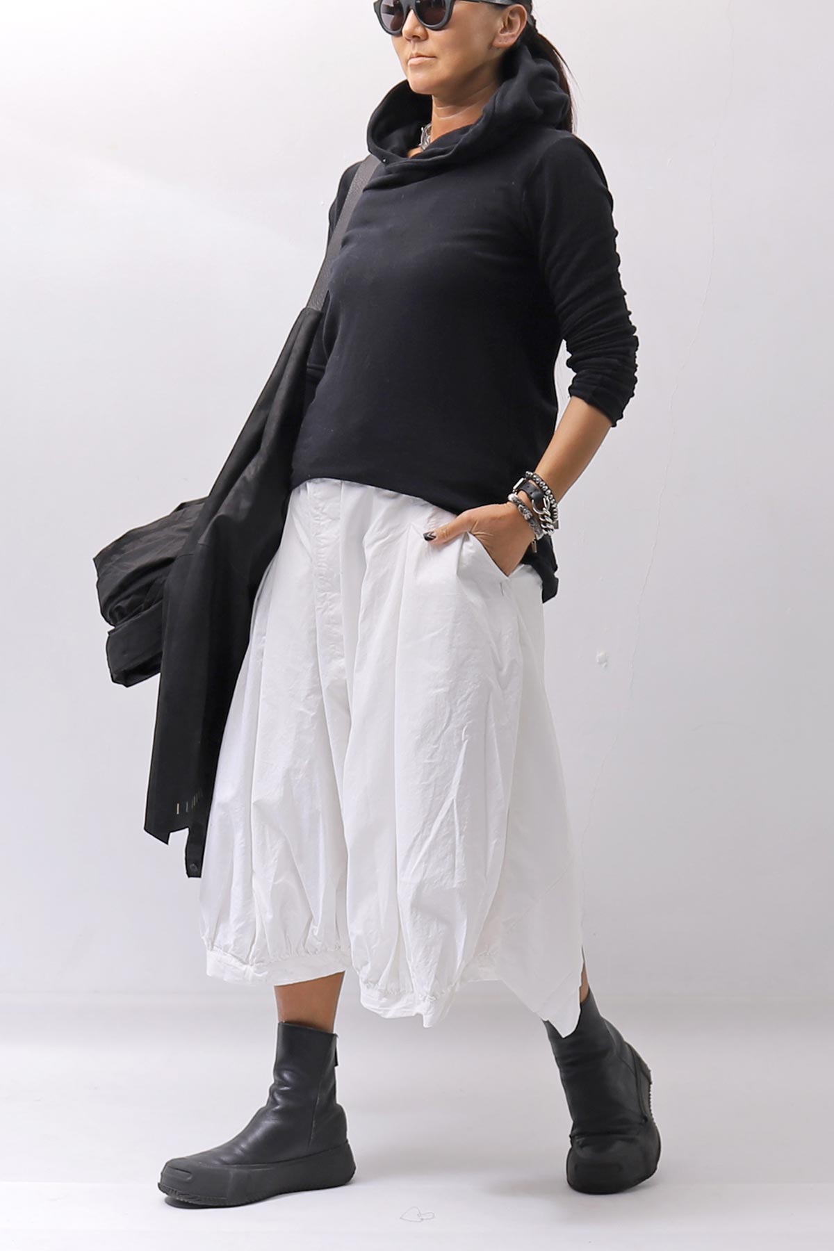 【RUNDHOLZ】 UNISEX BACK FLAP BALOON SARROUEL PANTS _SEAFOAM FOG
