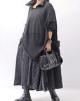 【RUNDHOLZ】OVERSIZED LINEN COTTON STRIPE DRESS _BLACK STRIPE