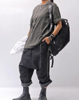 【RUNDHOLZ】 UNISEX STRETCH COTTON GLOSS SARRUEL PANTS _BLACK GLOSS