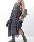 【studio b3】 ASYMMETRY LAYERED SKIRT MLB950_BLACK