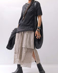 【studio b3】 ASYMMETRY LAYERED SKIRT MLB950_SAND OLD DYE
