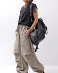 【thom/krom】 COTTON&MODAL FRENCH SLEEVE TOP WTS510_BLACK