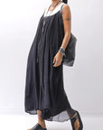 【NOSTRASANTISSIMA】 SIDE TACK SLEEVE-LESS TOP TS02_WHITE