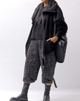 【NOSTRASANTISSIMA】 UNISEX TWEED FRONT TUCK PANTS P118_TWEED BLACK