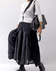 【NOSTRASANTISSIMA】 COVERED WRAP SKIRT SET G01_BLACK