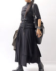 【studio b3】 WRAP LAYERED SKIRT OGB1736_BLACK