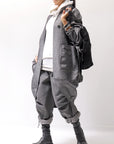 【NOSTRASANTISSIMA】 UNISEX OVAL CARDIGAN JACKET M111_GREY