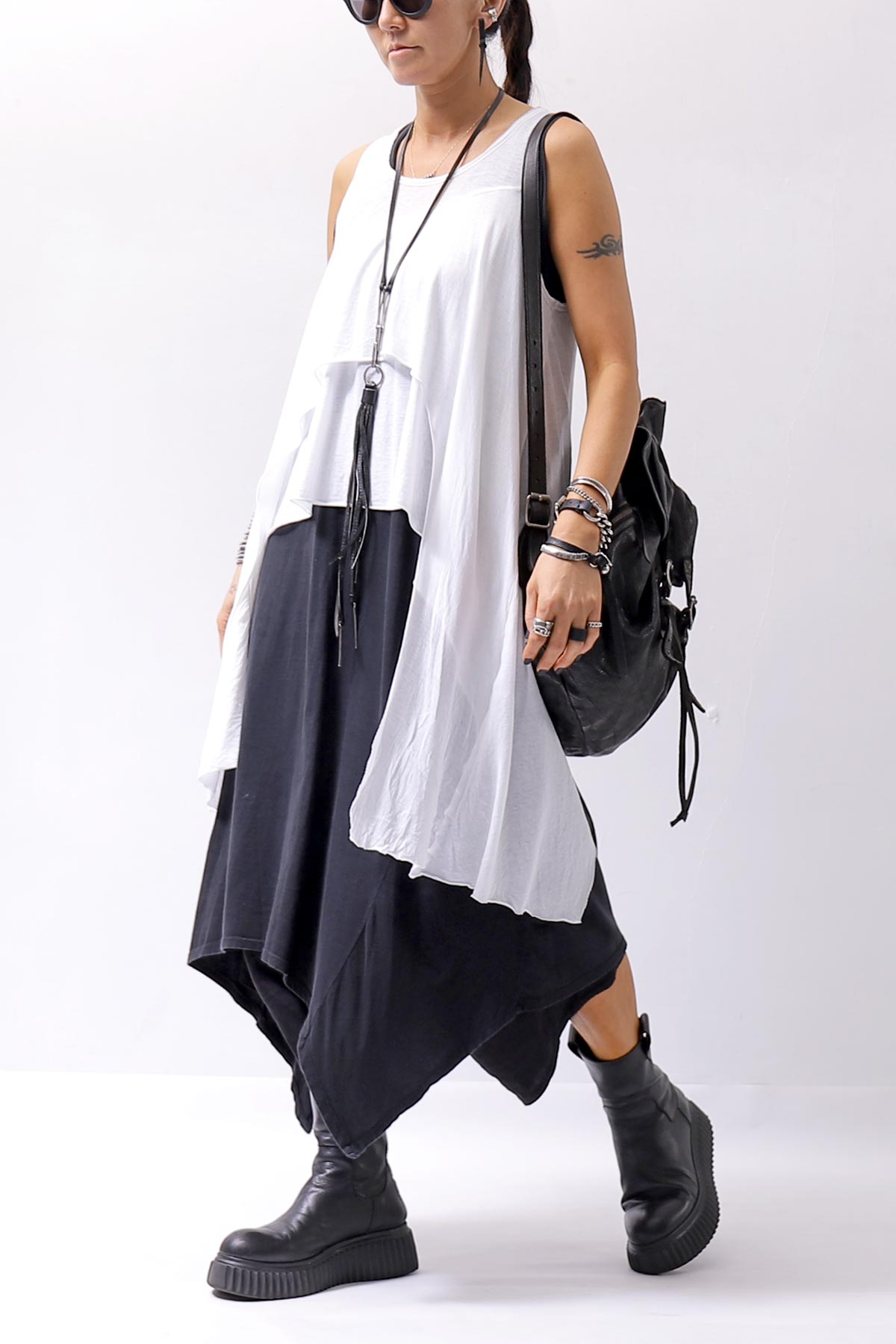 【studio b3】 COTTON COVER TANK MRB1455/M_WHITE