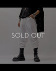【RUNDHOLZ】 UNISEX SUPER STRETCH PAPER TEXTURE PANTS 239 0102_SEMI BLEACH