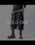 【studio b3】 UNISEX BOX SARROUEL WIDE PANTS RBB1961_BLACK