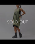 【NOSTRASANTISSIMA】 OPEN BACK LIGHT SWEAT COVER LONG TANK TOP M142_GREEN FADE