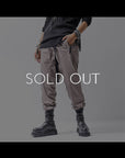 【thom/krom】 UNISEX SUPER STRETCH NYLON RIB PANTS MP29_EARTH BROWN