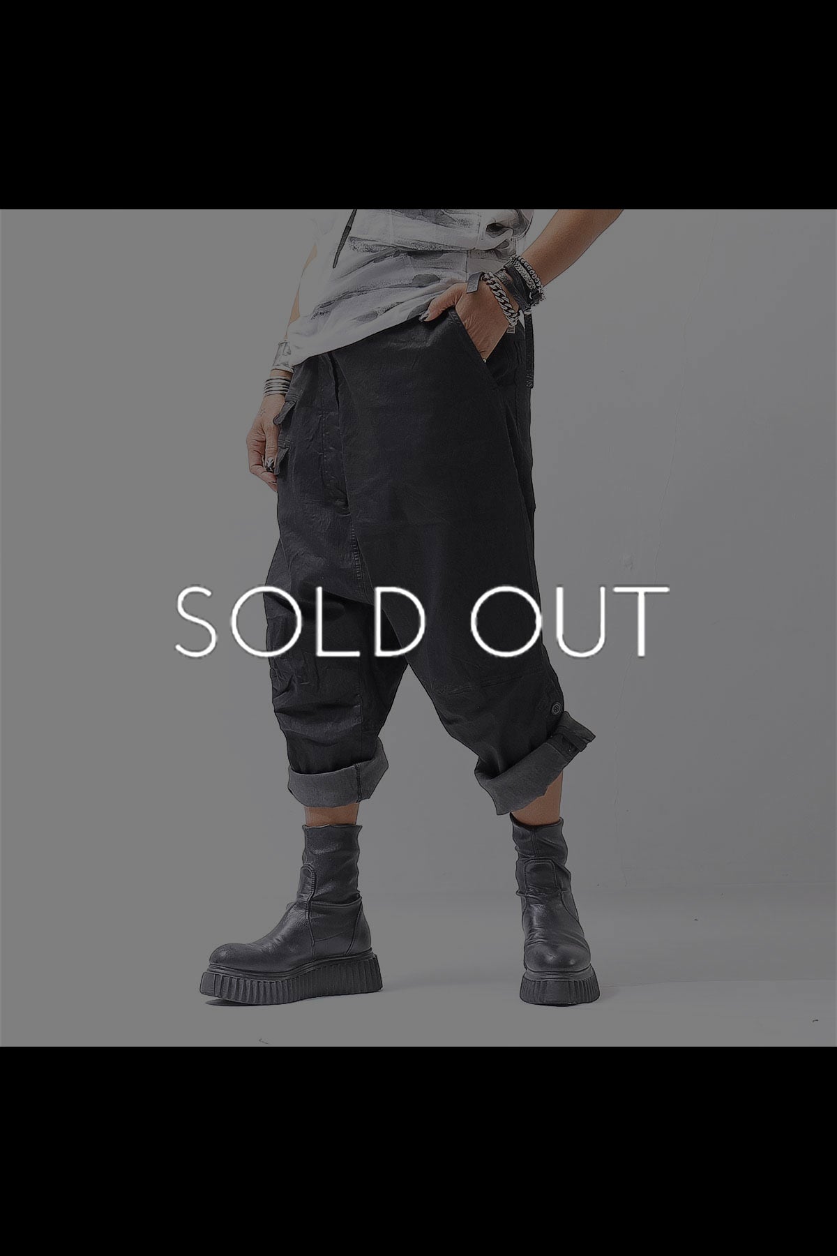 【RUNDHOLZ】 UNISEX STRETCH COTTON GLOSS SARRUEL PANTS _BLACK GLOSS