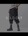 【RUNDHOLZ】 UNISEX STRETCH COTTON GLOSS SARRUEL PANTS _BLACK GLOSS