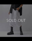 【Primordial is Primitive】 UNISEX ASYMMETRY COTTON PANTS 722CC_WHITE