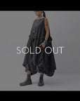 【RUNDHOLZ】MULTIWAY COTTON DRESS _BLACK GLOSS