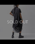 【sanctamuerte】 BACK DRAPE LONG SHIRT 284/MM_BLACK