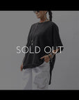 【sanctamuerte】BACK DRAPE&COTTON LIGHT SWEAT TOP S04/M1_BLACK