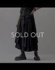 【studio b3】 WRAP LAYERED SKIRT OGB1736_BLACK