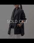 【RUNDHOLZ】 UNISEX SUPER STRETCH PAPER TEXTURE BALLOON SHIRT JACKET 239 1111_BLACK
